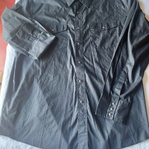 Wrangler Black western pearl snap Shirt size XL